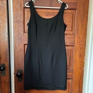 Laundry by Shelli Segal Vintage Black Dress with embroidery size 8